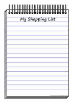 shopping list